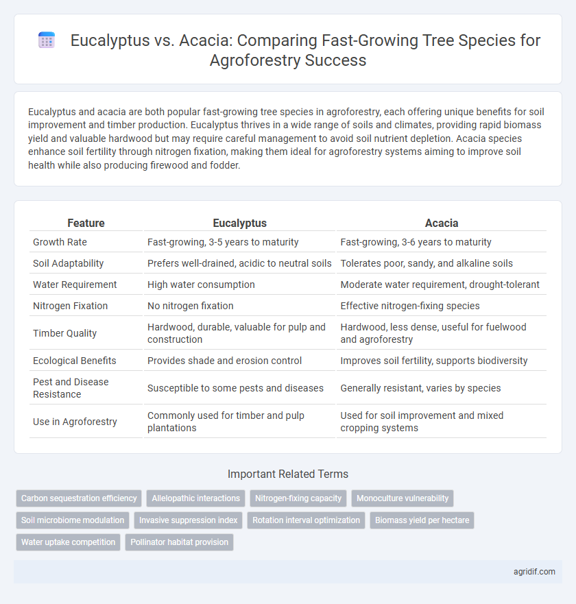 Eucalyptus vs. Acacia: Comparing Fast-Growing Tree Species for Agroforestry Success