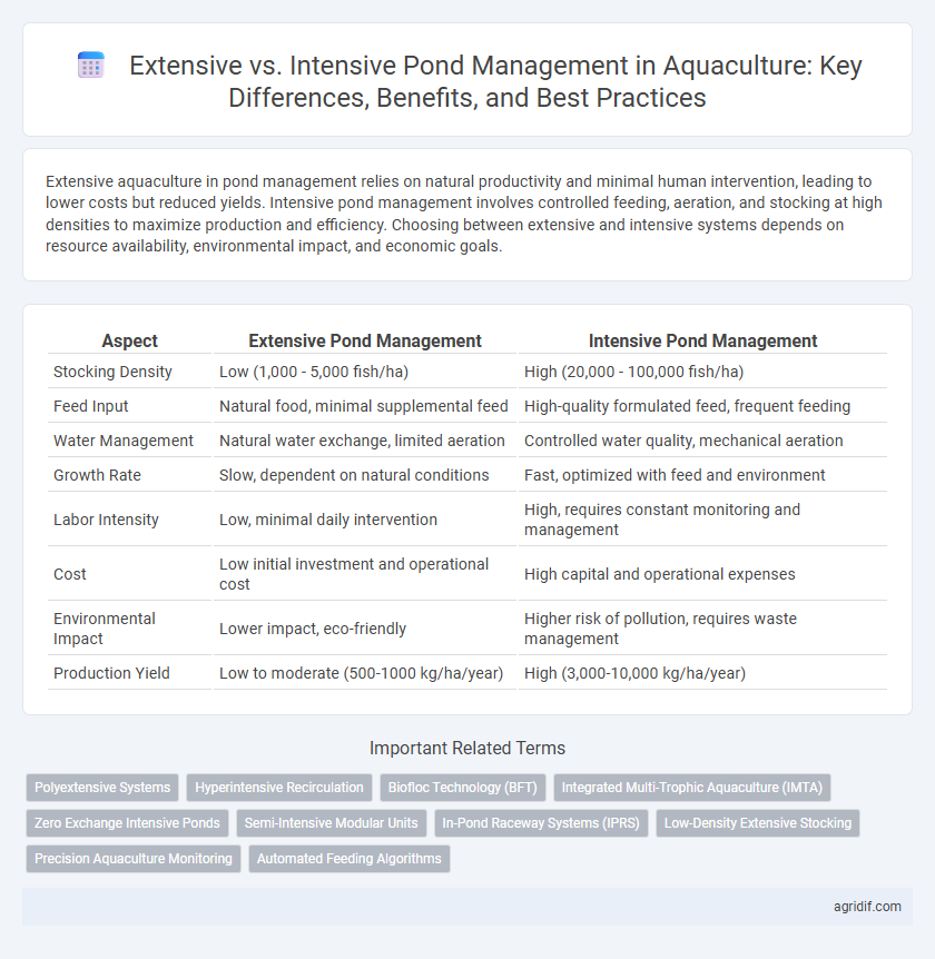 Extensive vs. Intensive Pond Management in Aquaculture: Key Differences, Benefits, and Best Practices