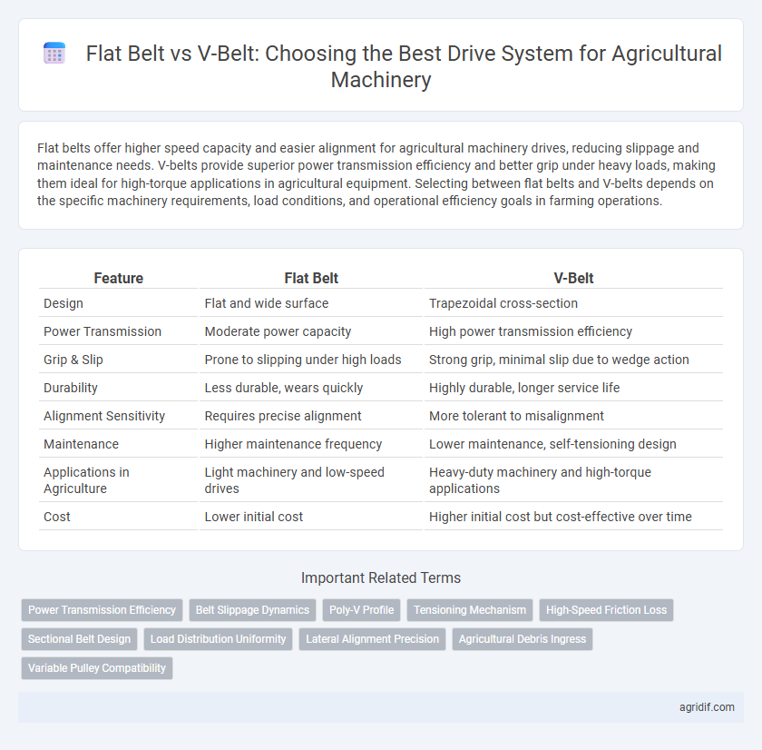 Flat Belt vs V-Belt: Choosing the Best Drive System for Agricultural Machinery