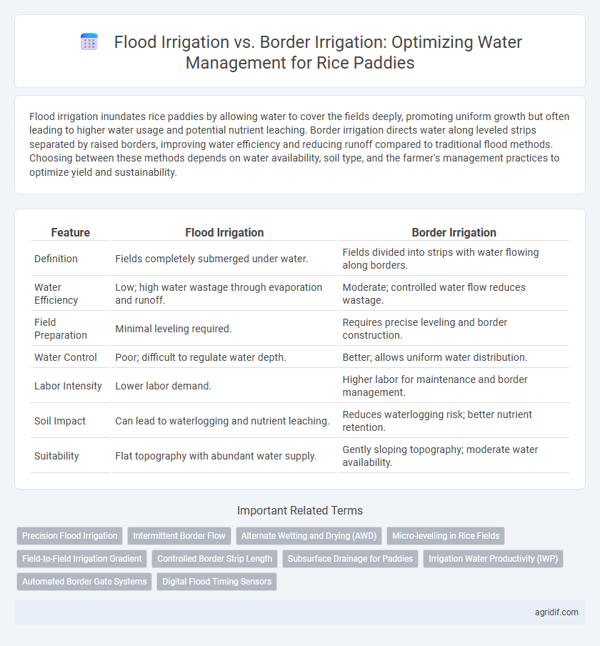 Flood Irrigation vs. Border Irrigation: Optimizing Water Management for Rice Paddies