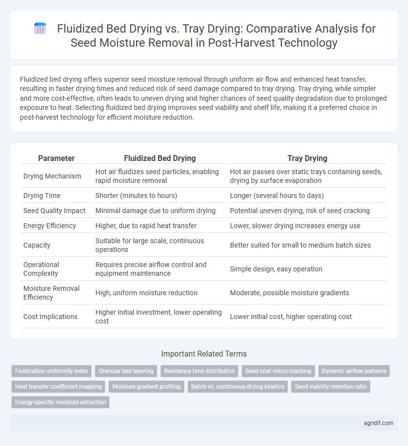 Fluidized Bed Drying vs. Tray Drying: Comparative Analysis for Seed Moisture Removal in Post-Harvest Technology