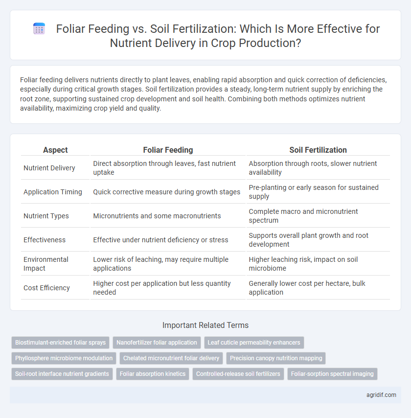 Foliar Feeding vs. Soil Fertilization: Which Is More Effective for Nutrient Delivery in Crop Production?