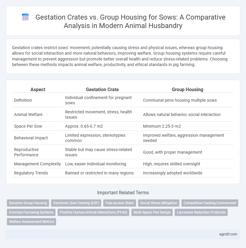 Gestation Crates vs. Group Housing for Sows: A Comparative Analysis in Modern Animal Husbandry