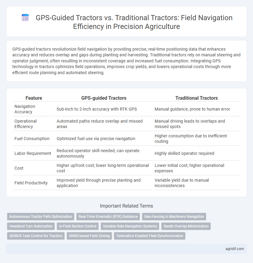 GPS-Guided Tractors vs. Traditional Tractors: Field Navigation Efficiency in Precision Agriculture