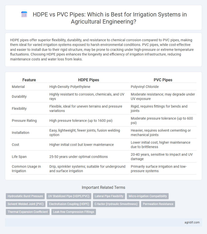 HDPE vs PVC Pipes: Which is Best for Irrigation Systems in Agricultural Engineering?