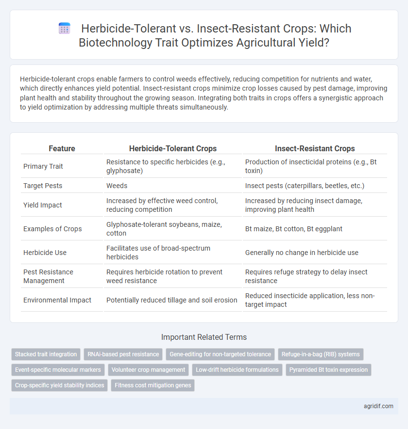 Herbicide-Tolerant vs. Insect-Resistant Crops: Which Biotechnology Trait Optimizes Agricultural Yield?