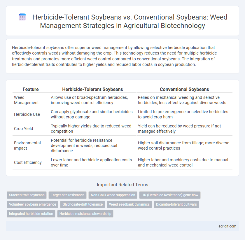 Herbicide-Tolerant Soybeans vs. Conventional Soybeans: Weed Management Strategies in Agricultural Biotechnology