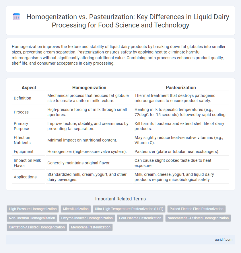 Homogenization vs. Pasteurization: Key Differences in Liquid Dairy Processing for Food Science and Technology