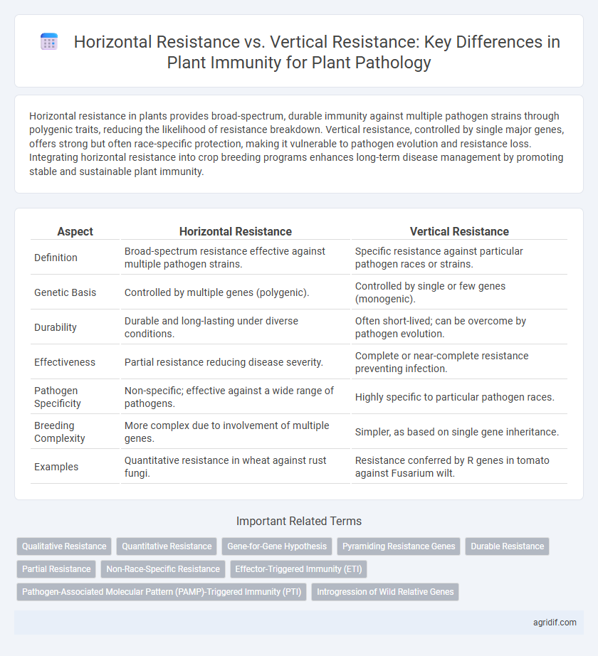 Horizontal Resistance vs. Vertical Resistance: Key Differences in Plant Immunity for Plant Pathology