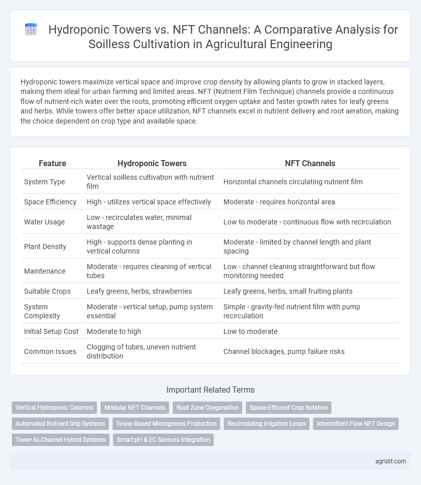 Hydroponic Towers vs. NFT Channels: A Comparative Analysis for Soilless Cultivation in Agricultural Engineering