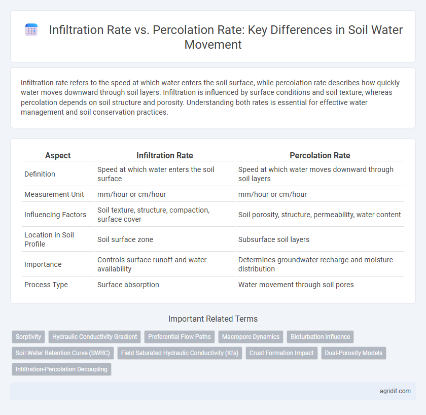 Infiltration Rate vs. Percolation Rate: Key Differences in Soil Water Movement