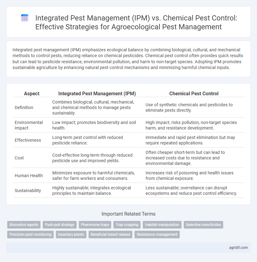 Integrated Pest Management (IPM) vs. Chemical Pest Control: Effective Strategies for Agroecological Pest Management