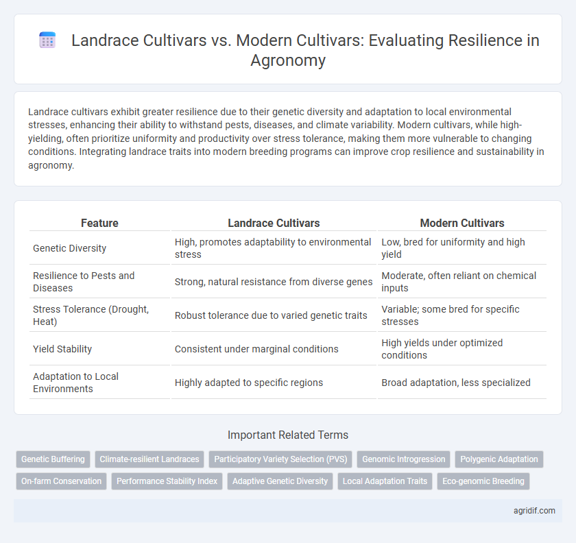 Landrace Cultivars vs. Modern Cultivars: Evaluating Resilience in Agronomy