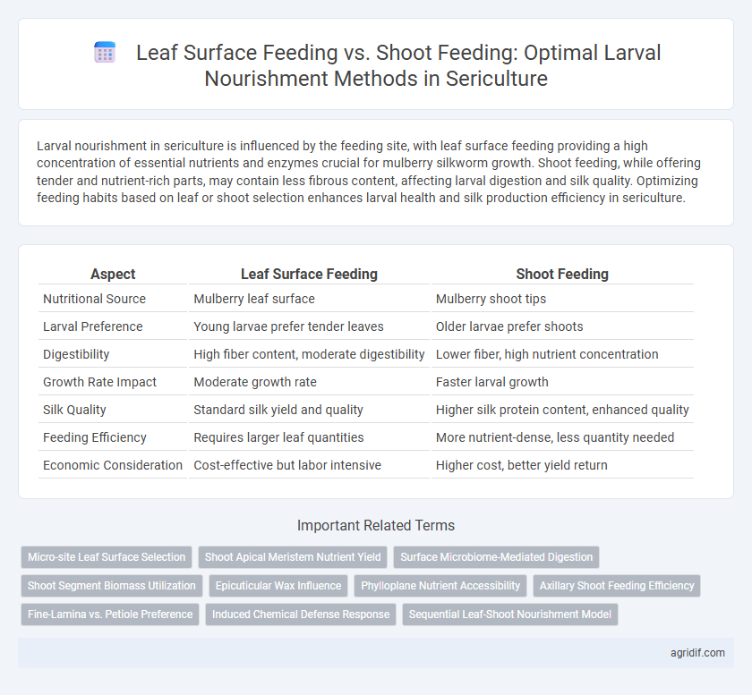 Leaf Surface Feeding vs. Shoot Feeding: Optimal Larval Nourishment Methods in Sericulture