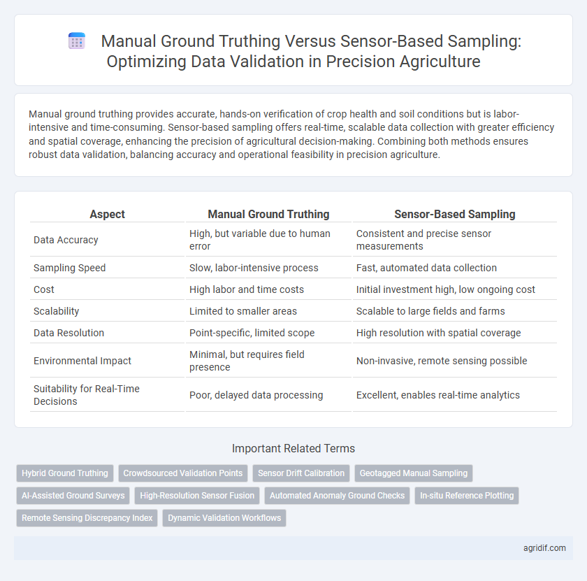 Manual Ground Truthing Versus Sensor-Based Sampling: Optimizing Data Validation in Precision Agriculture