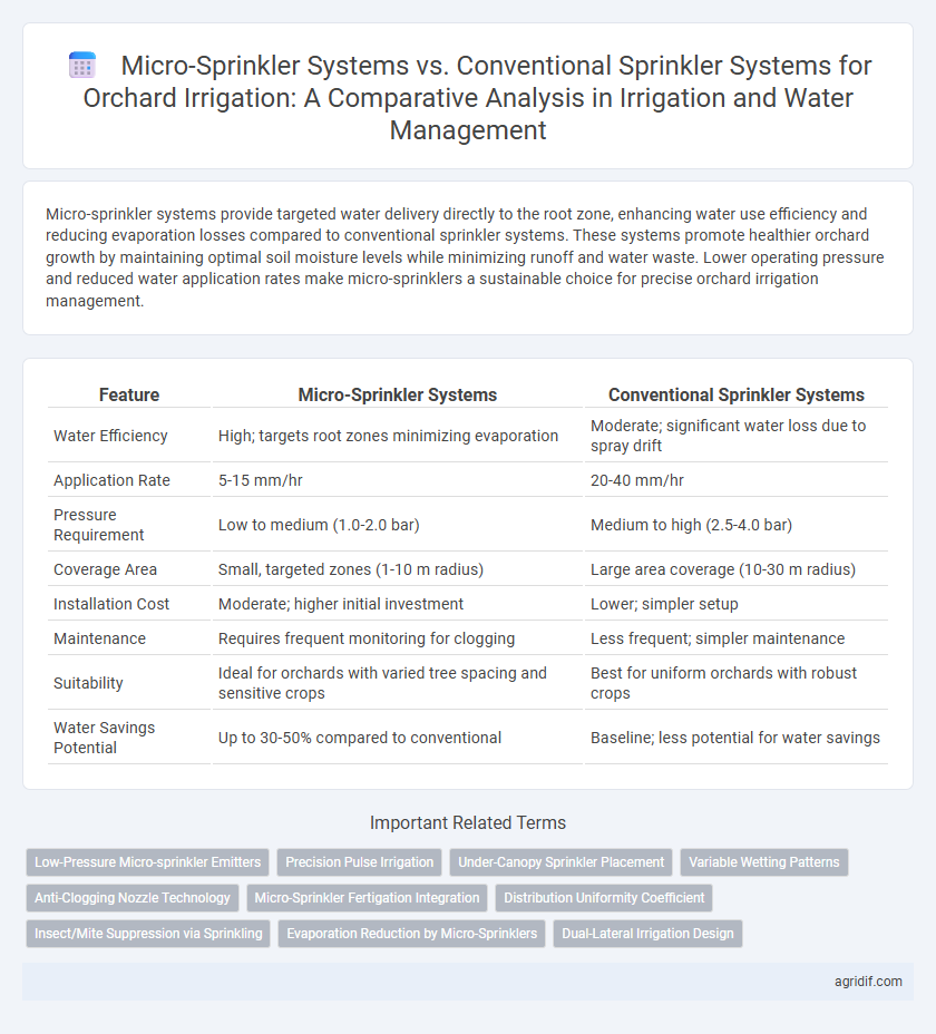 Micro-Sprinkler Systems vs. Conventional Sprinkler Systems for Orchard Irrigation: A Comparative Analysis in Irrigation and Water Management