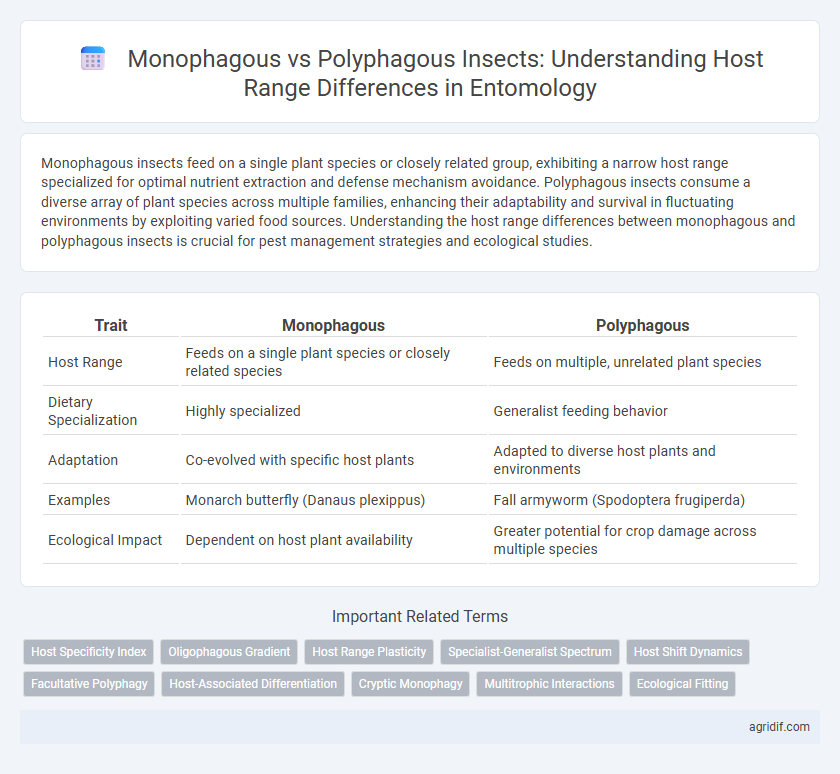 Monophagous vs Polyphagous Insects: Understanding Host Range Differences in Entomology