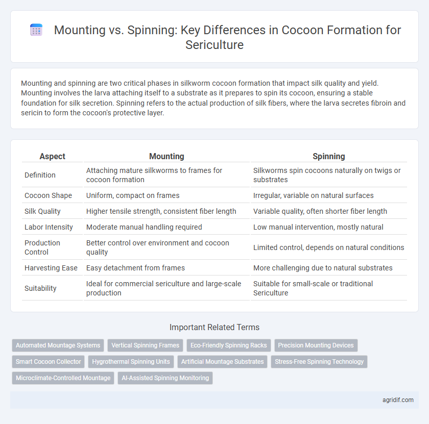 Mounting vs. Spinning: Key Differences in Cocoon Formation for Sericulture