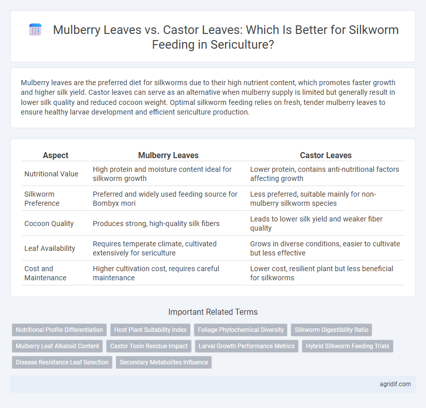 Mulberry Leaves vs. Castor Leaves: Which Is Better for Silkworm Feeding in Sericulture?