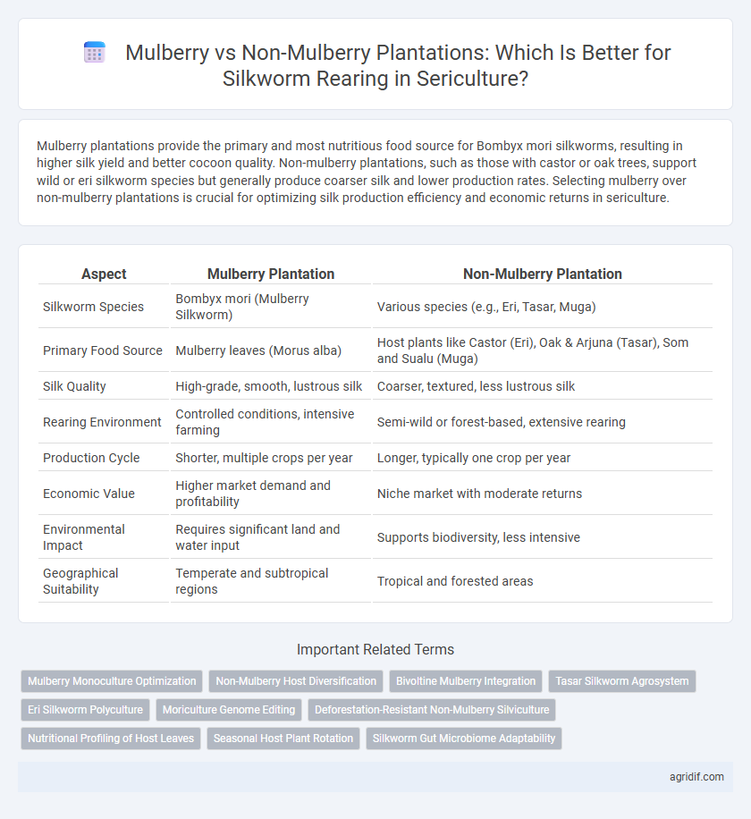 Mulberry vs Non-Mulberry Plantations: Which Is Better for Silkworm Rearing in Sericulture?