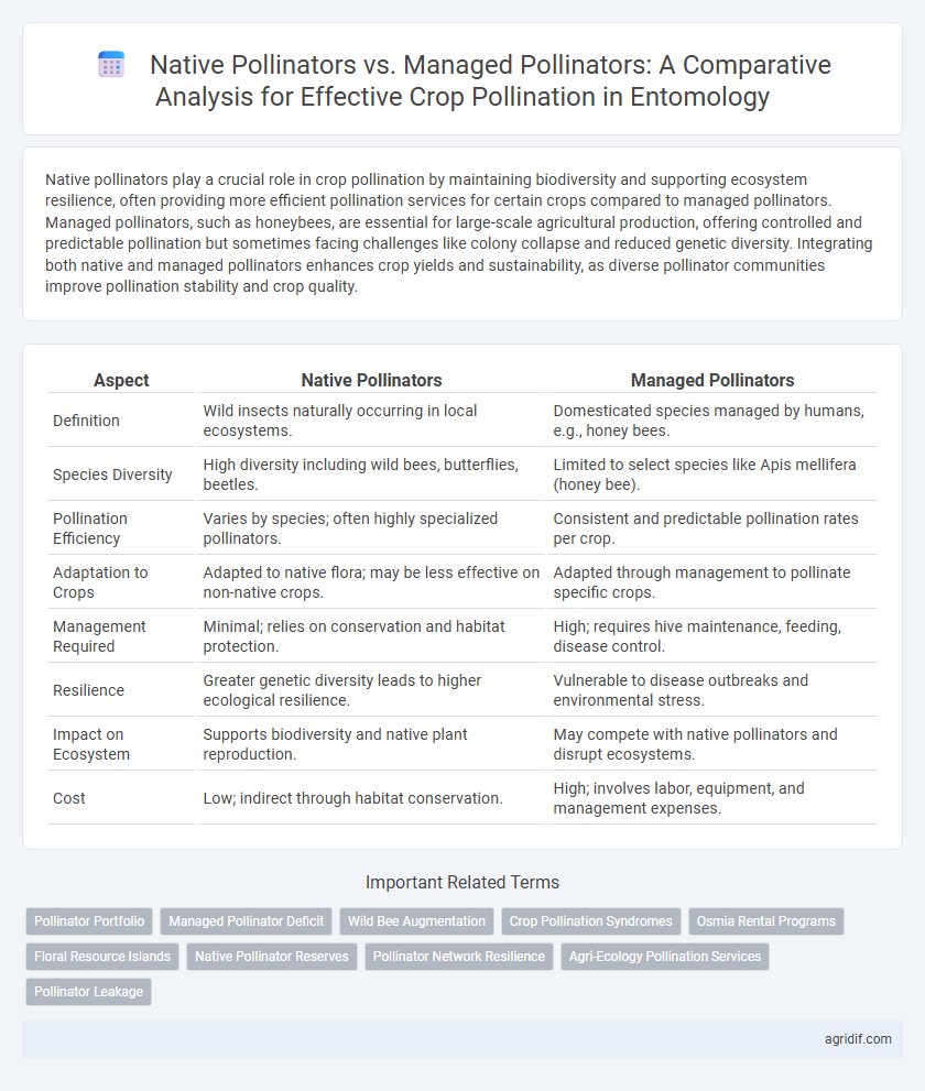 Native Pollinators vs. Managed Pollinators: A Comparative Analysis for Effective Crop Pollination in Entomology