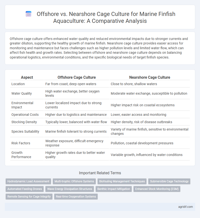 Offshore vs. Nearshore Cage Culture for Marine Finfish Aquaculture: A Comparative Analysis