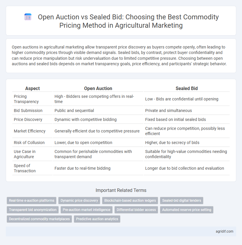 Open Auction vs Sealed Bid: Choosing the Best Commodity Pricing Method in Agricultural Marketing