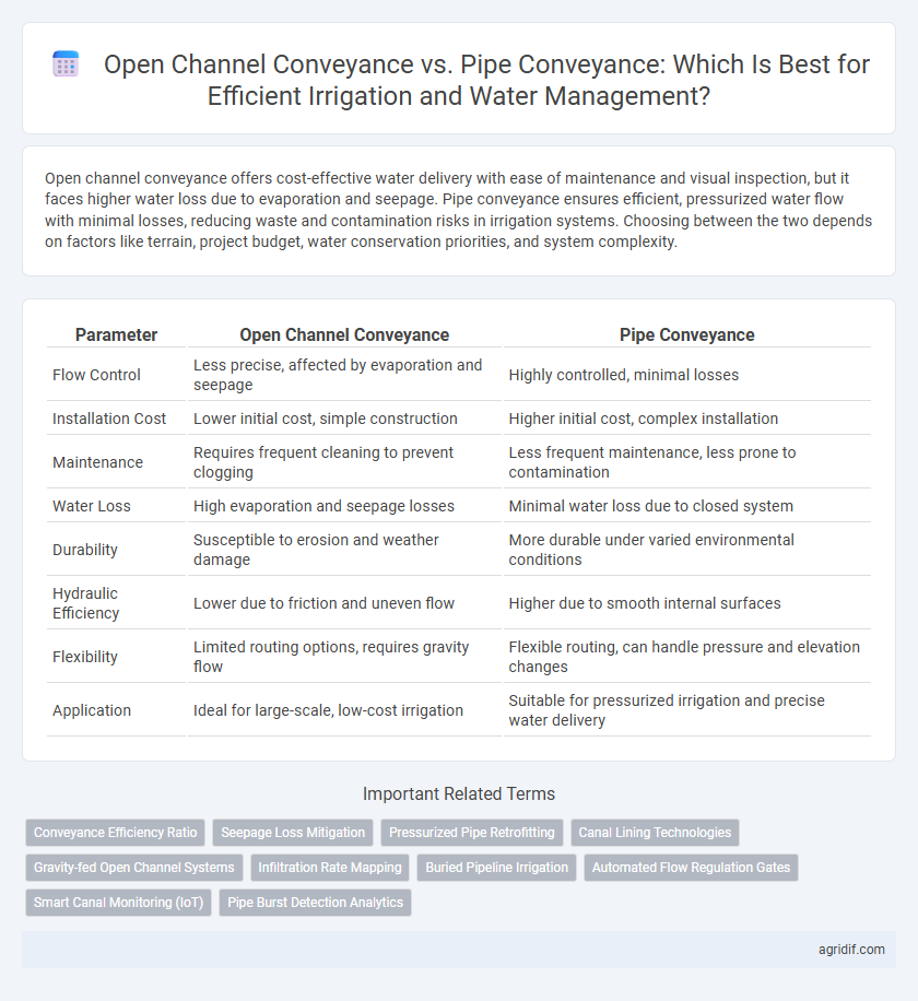 Open Channel Conveyance vs. Pipe Conveyance: Which Is Best for Efficient Irrigation and Water Management?