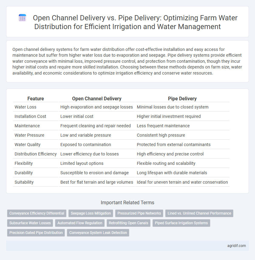 Open Channel Delivery vs. Pipe Delivery: Optimizing Farm Water Distribution for Efficient Irrigation and Water Management