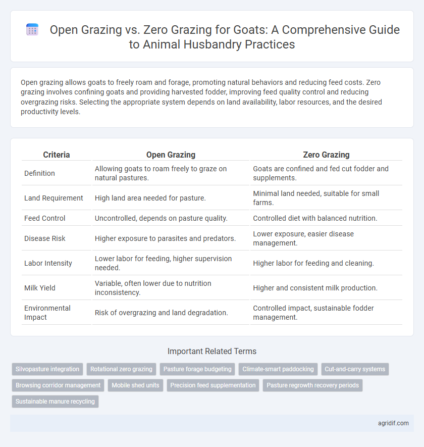 Open Grazing vs. Zero Grazing for Goats: A Comprehensive Guide to Animal Husbandry Practices