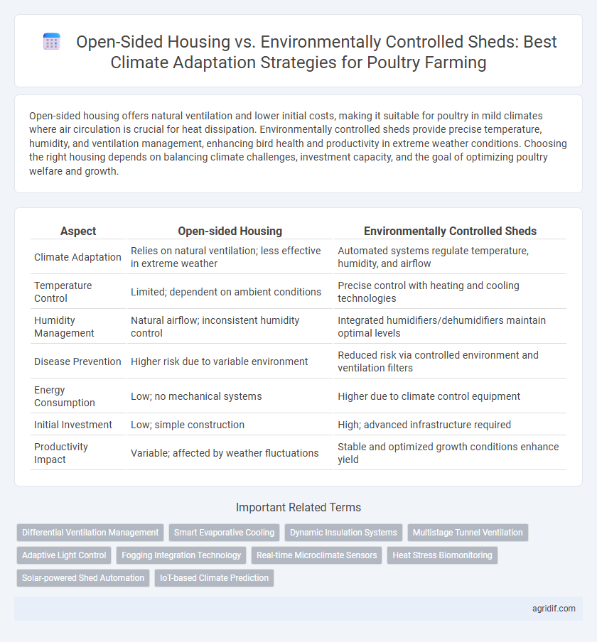 Open-Sided Housing vs. Environmentally Controlled Sheds: Best Climate Adaptation Strategies for Poultry Farming