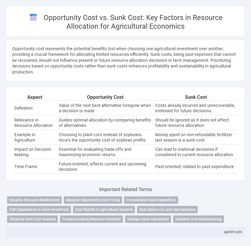 Opportunity Cost vs. Sunk Cost: Key Factors in Resource Allocation for Agricultural Economics