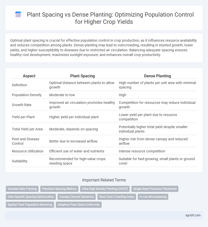 Plant Spacing vs Dense Planting: Optimizing Population Control for Higher Crop Yields