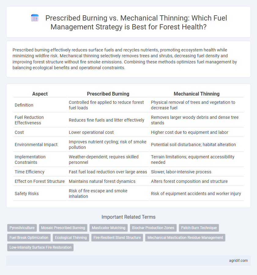 Prescribed Burning vs. Mechanical Thinning: Which Fuel Management Strategy is Best for Forest Health?