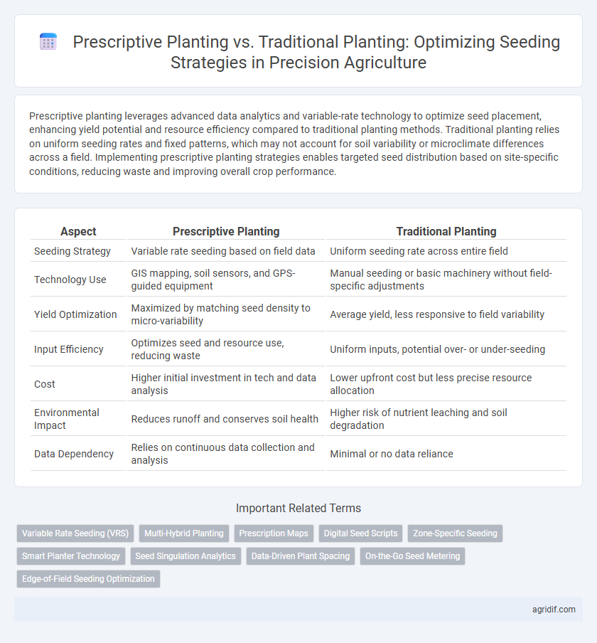 Prescriptive Planting vs. Traditional Planting: Optimizing Seeding Strategies in Precision Agriculture