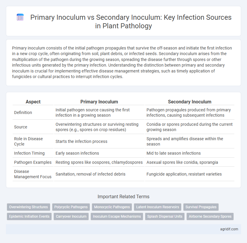 Primary Inoculum vs Secondary Inoculum: Key Infection Sources in Plant Pathology