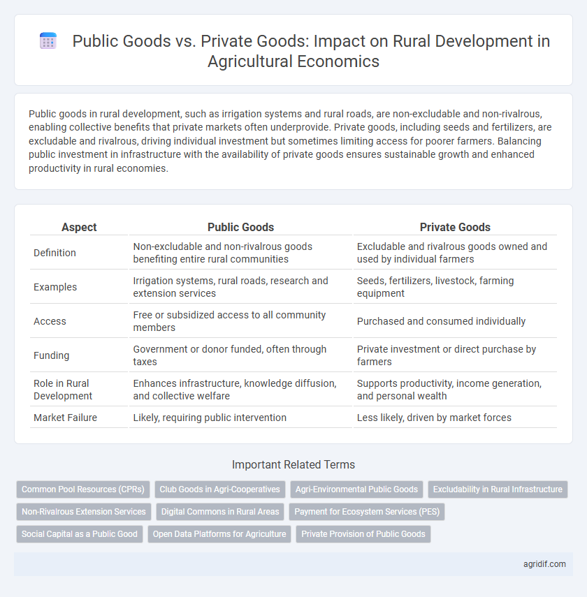 Public Goods vs. Private Goods: Impact on Rural Development in Agricultural Economics