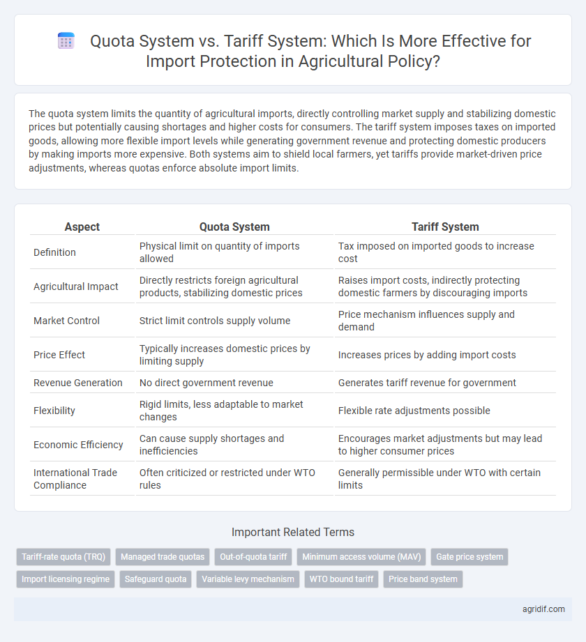 Quota System vs. Tariff System: Which Is More Effective for Import Protection in Agricultural Policy?