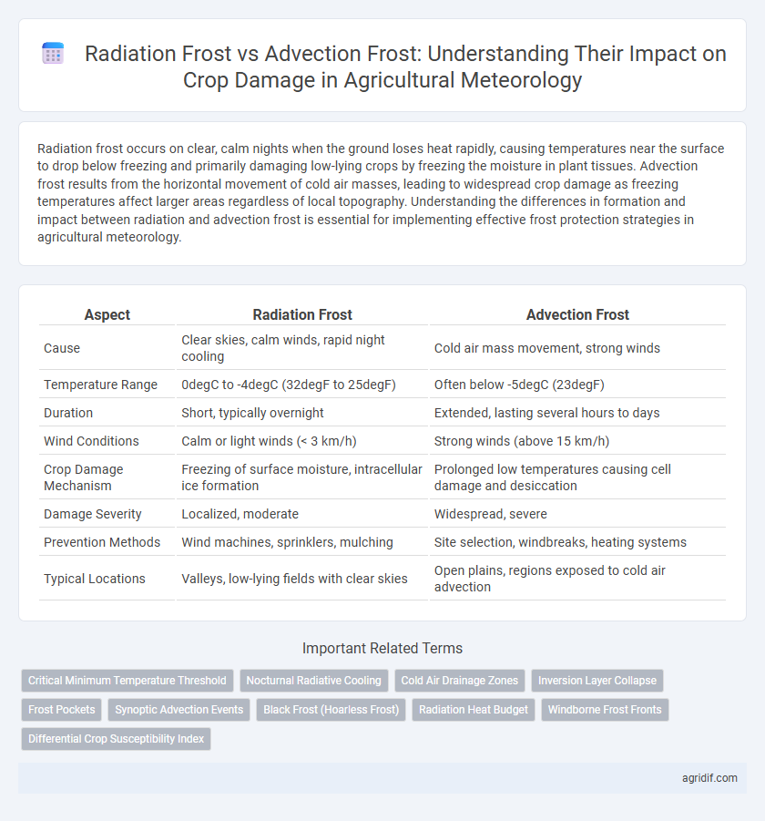 Radiation Frost vs Advection Frost: Understanding Their Impact on Crop Damage in Agricultural Meteorology