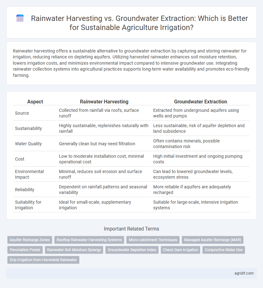 Rainwater Harvesting vs. Groundwater Extraction: Which is Better for Sustainable Agriculture Irrigation?
