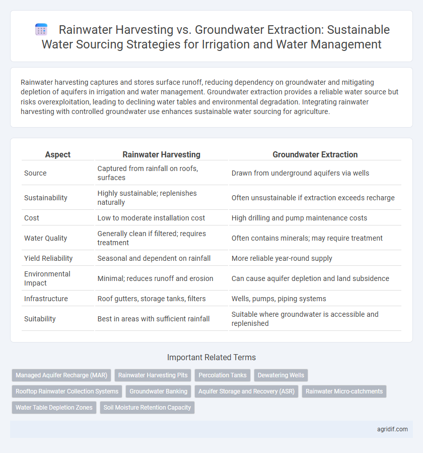 Rainwater Harvesting vs. Groundwater Extraction: Sustainable Water Sourcing Strategies for Irrigation and Water Management