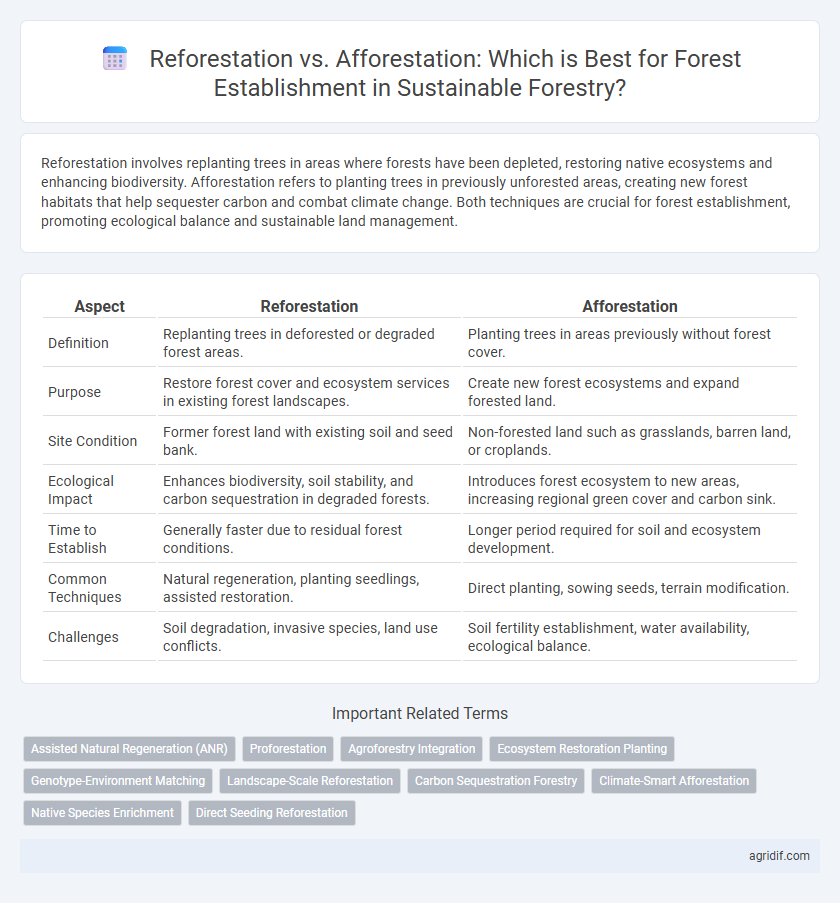 Reforestation vs. Afforestation: Which is Best for Forest Establishment in Sustainable Forestry?
