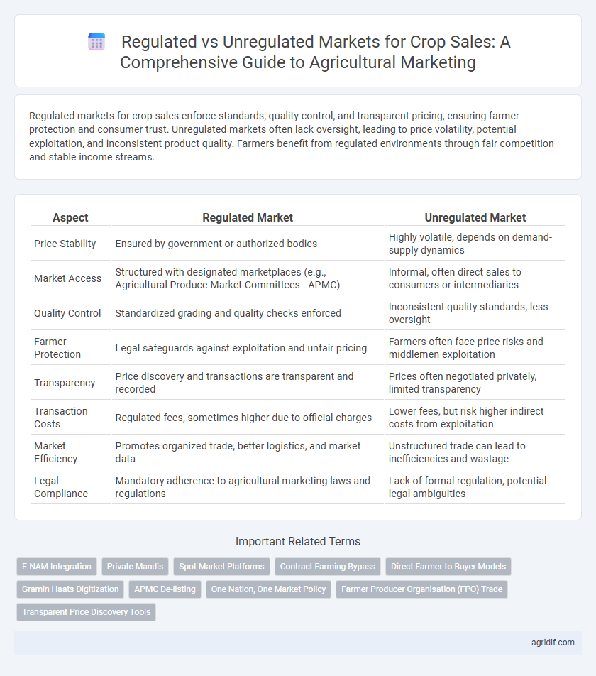 Regulated vs Unregulated Markets for Crop Sales: A Comprehensive Guide to Agricultural Marketing