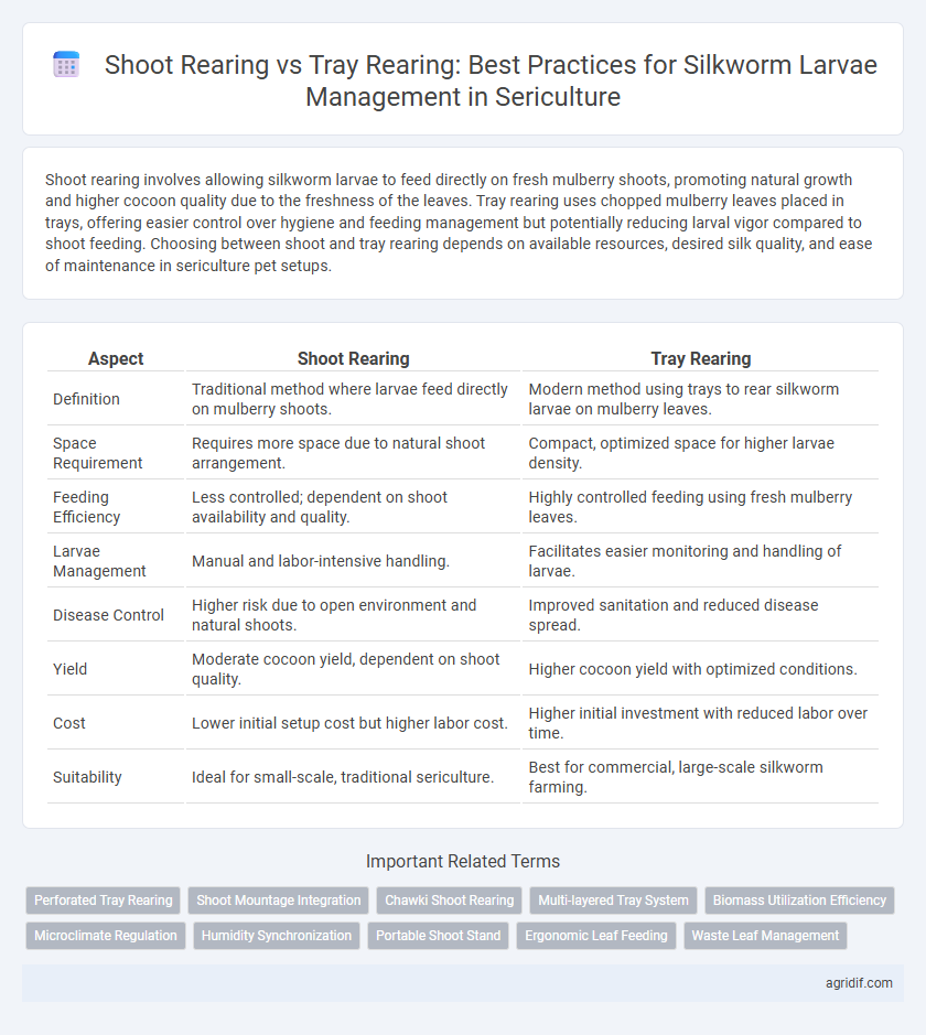 Shoot Rearing vs Tray Rearing: Best Practices for Silkworm Larvae Management in Sericulture