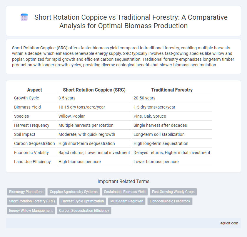 Short Rotation Coppice vs Traditional Forestry: A Comparative Analysis for Optimal Biomass Production