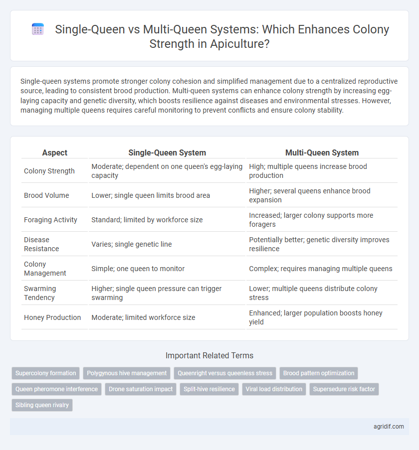 Single-Queen vs Multi-Queen Systems: Which Enhances Colony Strength in Apiculture?