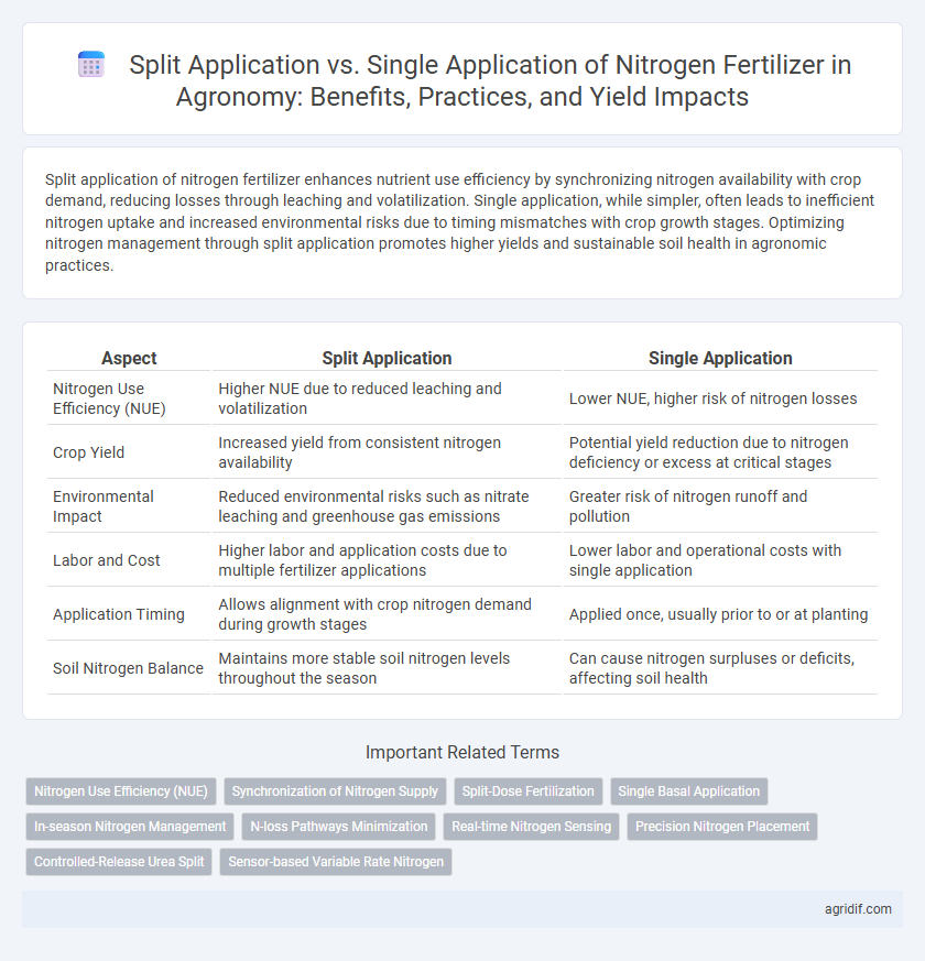 Split Application vs. Single Application of Nitrogen Fertilizer in Agronomy: Benefits, Practices, and Yield Impacts