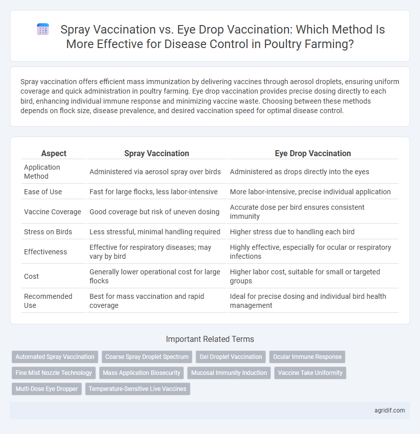 Spray Vaccination vs. Eye Drop Vaccination: Which Method Is More Effective for Disease Control in Poultry Farming?