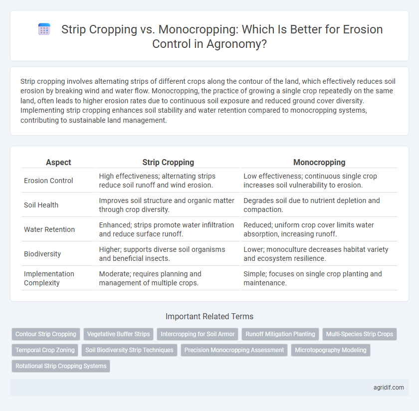 Strip Cropping vs. Monocropping: Which Is Better for Erosion Control in Agronomy?