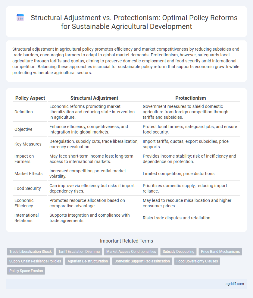 Structural Adjustment vs. Protectionism: Optimal Policy Reforms for Sustainable Agricultural Development